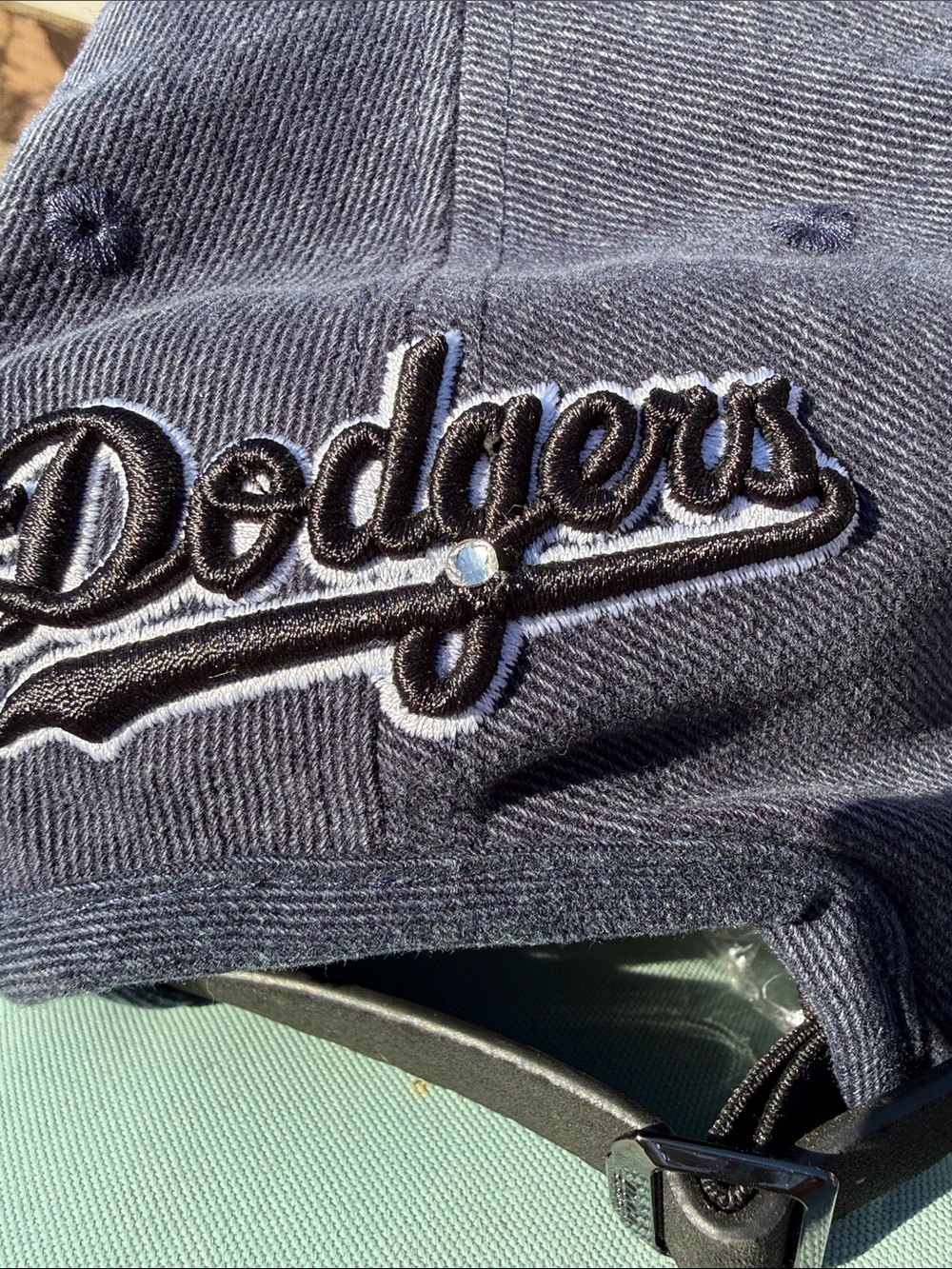 New 1 of a kind custom New Era Los Angeles Dodgers Navy/ Blk Studded stones Cap - Picture 12 of 16
